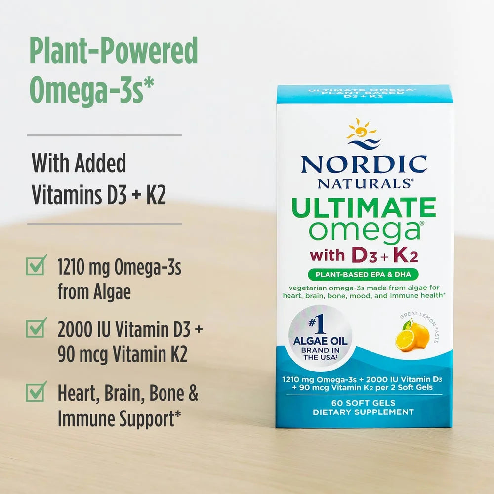 Ultimate Omega (con D3+K2) Plant-Based - Nordic Naturals