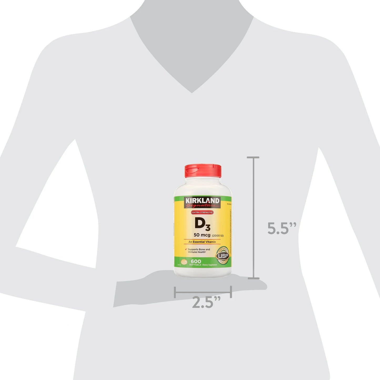 Vitamina D3 Extra Fuerte 50mcg - Kirkland