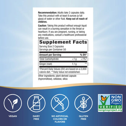 Raíz de Jengibre 1100 mg - Nature's Way