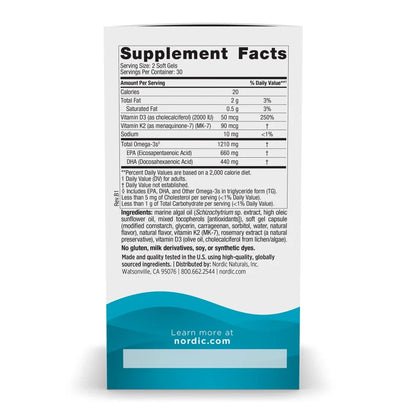 Ultimate Omega (con D3+K2) Plant-Based - Nordic Naturals