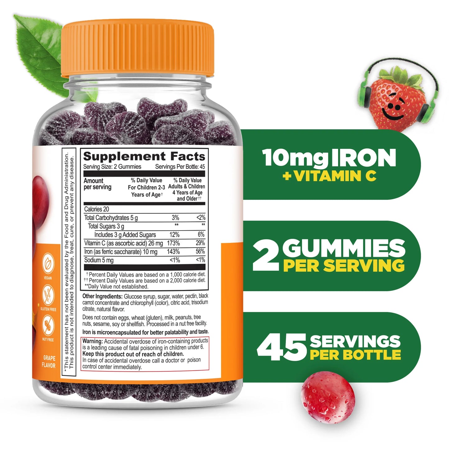 Hierro+Vitamina C Kids Gummies - Lifeable