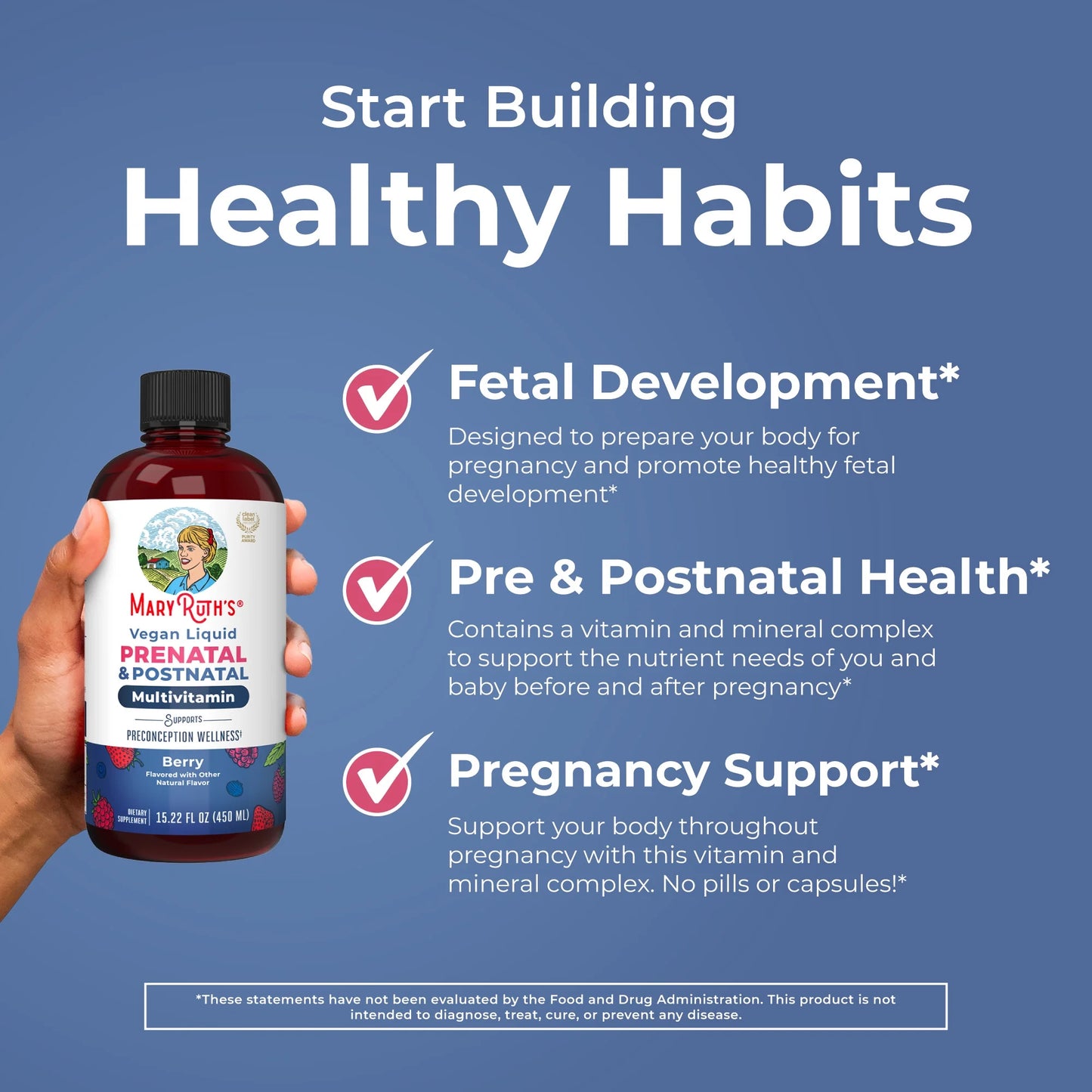 Líquido Vegano PreNatal y PostNatal - Mary Ruth's