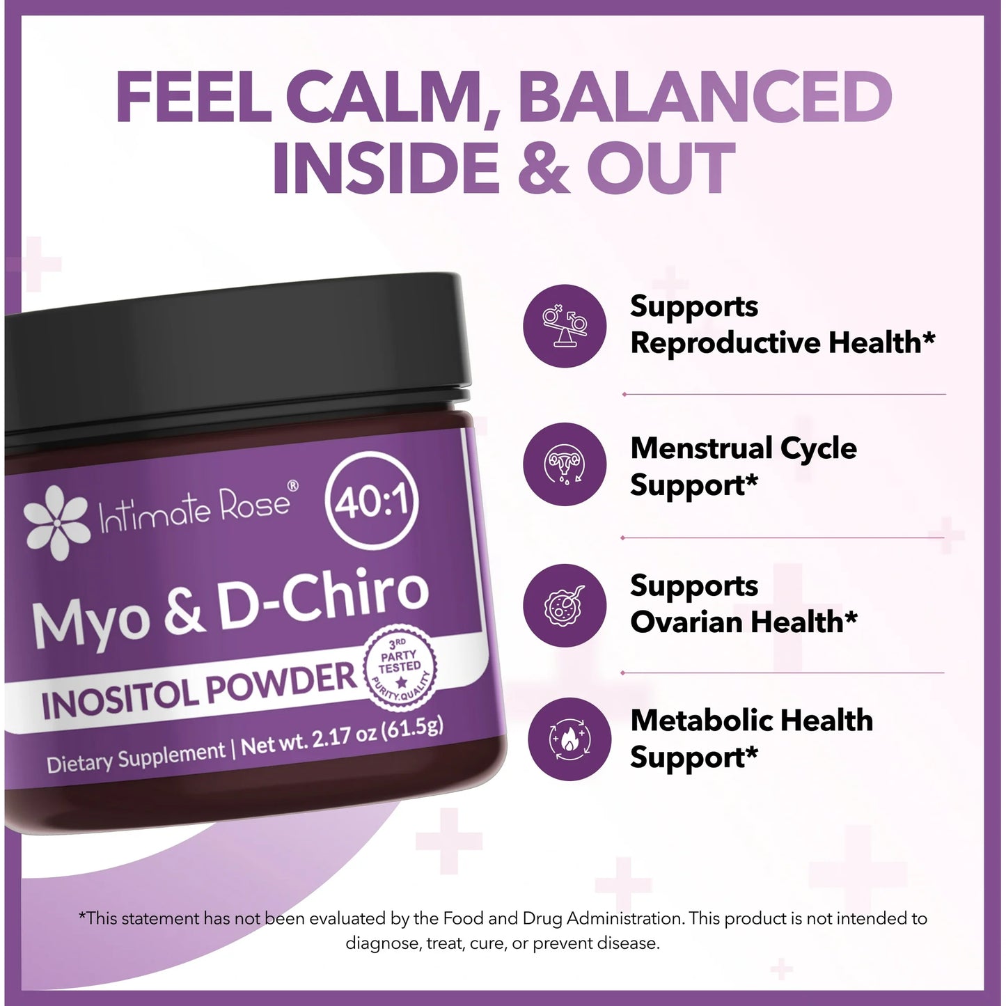 Myo & D-Chiro Inositol en Polvo - Intimate Rose