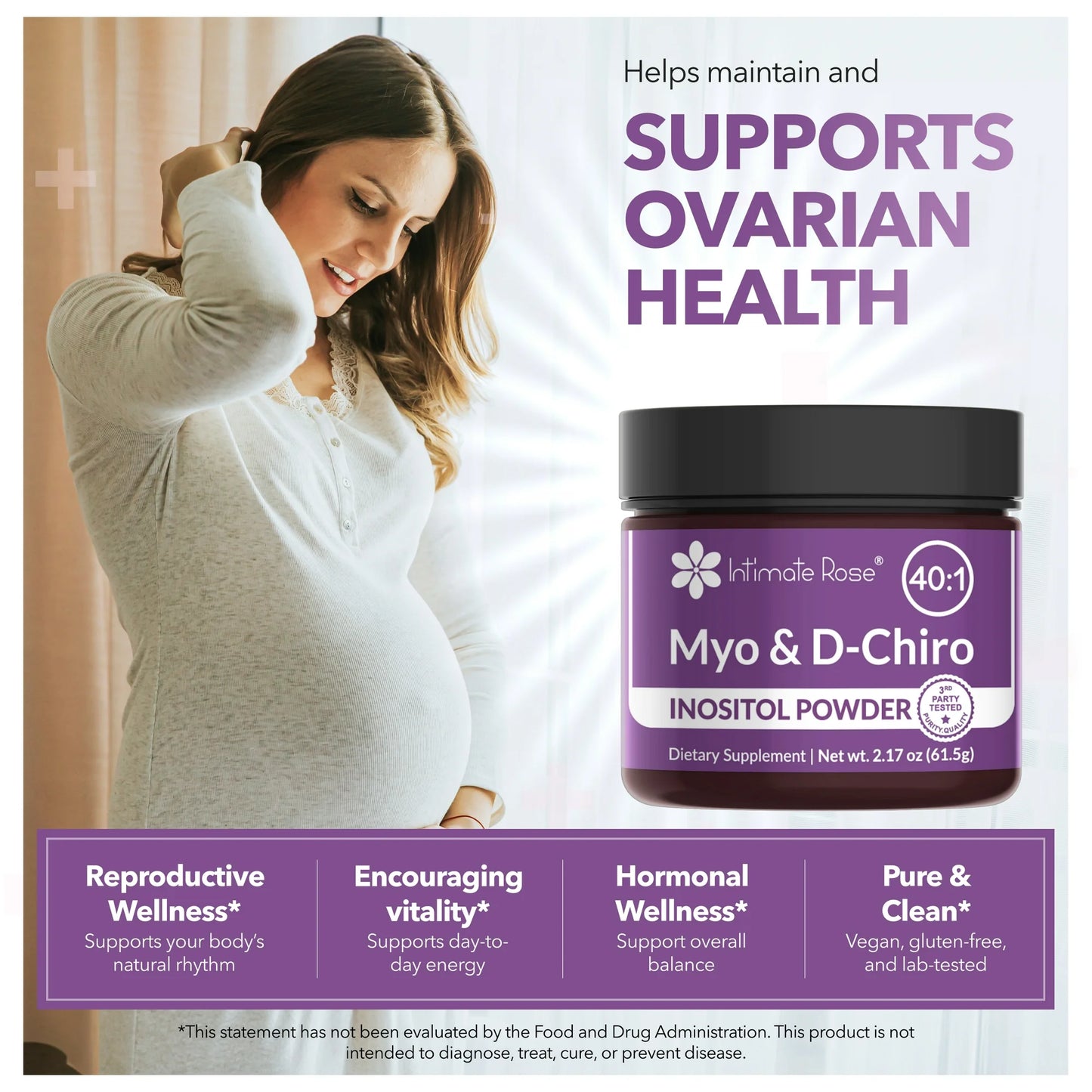Myo & D-Chiro Inositol en Polvo - Intimate Rose