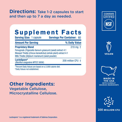 Apoyo a la Lactancia PostNatal (Fenogreco+Probioticos) - Mommy's Bliss