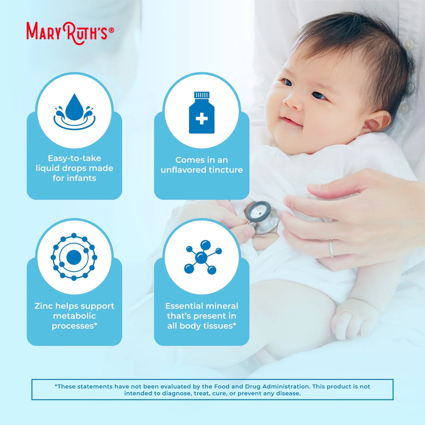 Organic Infant Ionic Zinc Liquid Drops - Mary Ruth's