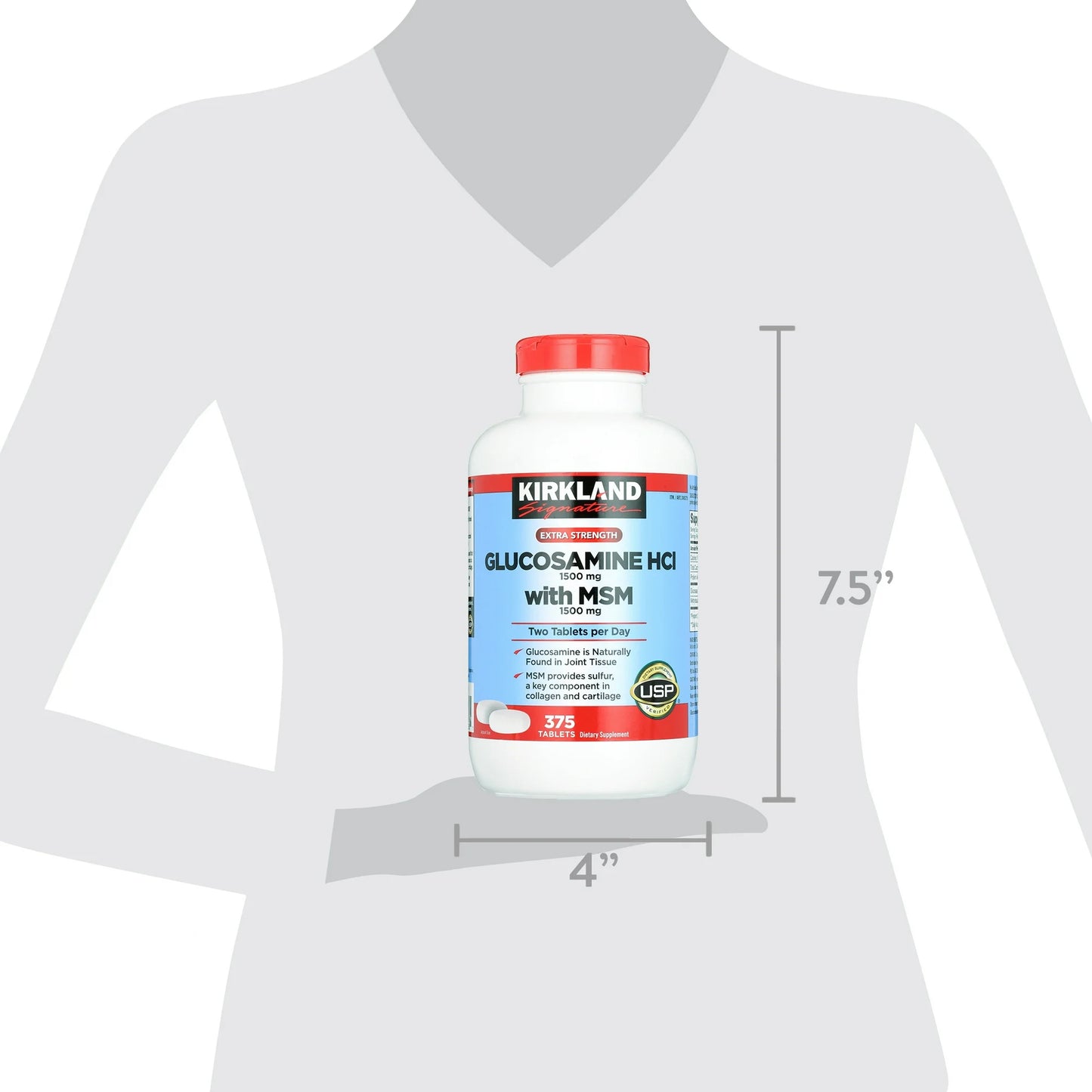 Glucosamina con MSM 1500mg - Kirkland