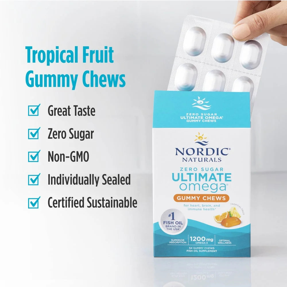 Ultimate Omega Zero Sugar Gummy Chews - Nordic Naturals