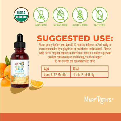 Organic Infant Vitamin C Liquid Drops - Mary Ruth's