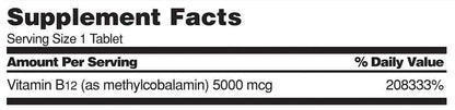 B12 5000mcg (rápida disolución) - Kirkland