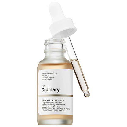 Lactic Acid 10% + HA 2% Exfoliating Serum - The Ordinary