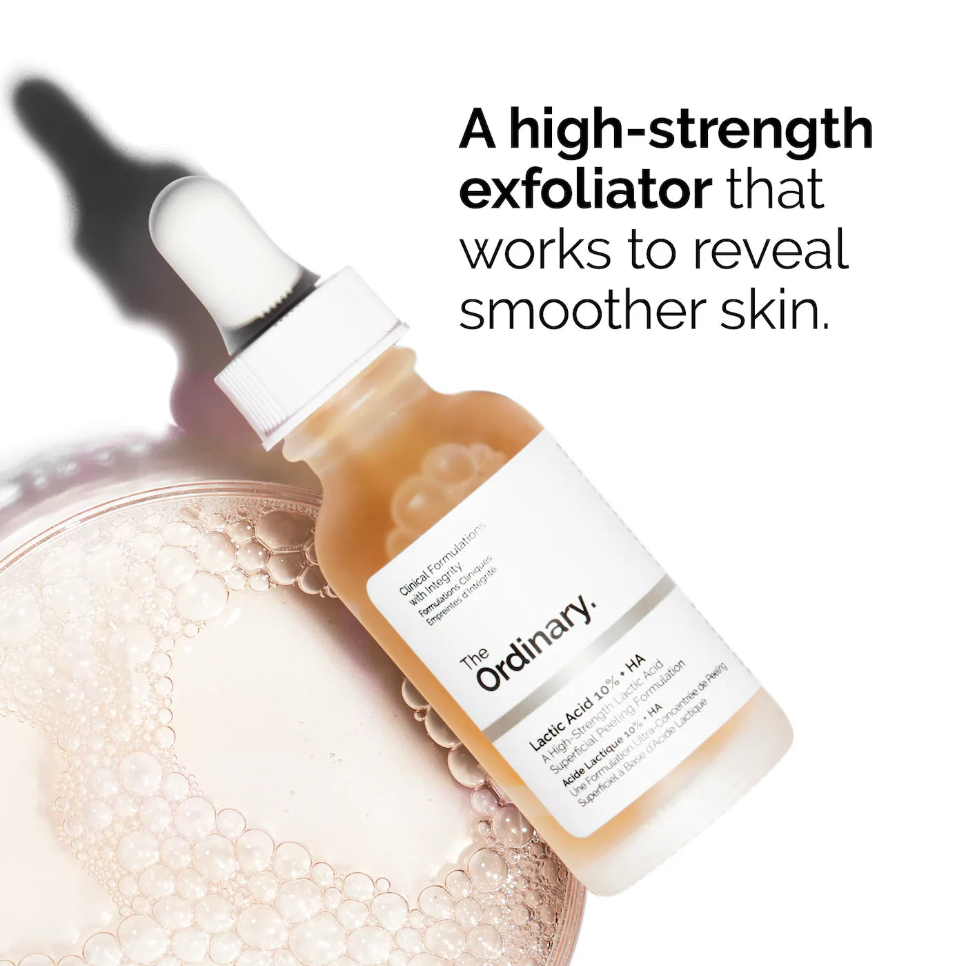 Lactic Acid 10% + HA 2% Exfoliating Serum - The Ordinary