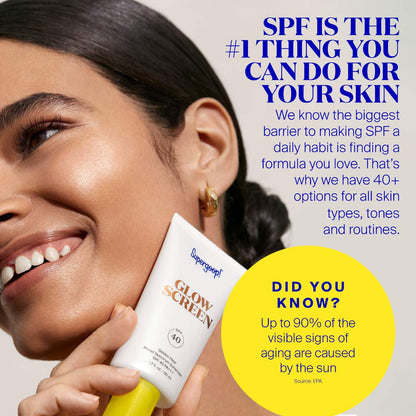 Glowscreen SPF 40 Sunscreen with Hyaluronic Acid + Niacinamide - Supergoop!