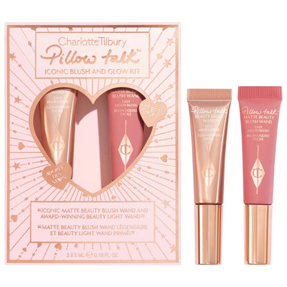 Mini Pillow Talk Blush and Glow Beauty Highlighter Wand Set - Charlotte Tilbury